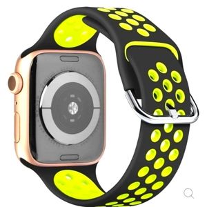 38-40 MM, Silicone soft padded watch band with quick release spring bars